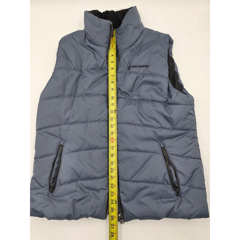 Free Country Puffer Vest Mens XL Full Zip Pockets Blue - Picture 8 of 16